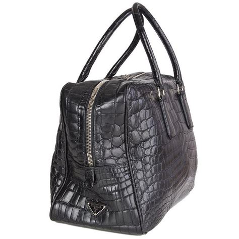 prada black crocodile bag|prada crocodile bag for sale.